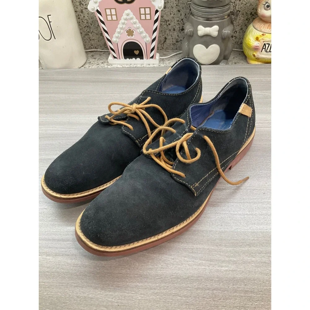 MARK NASON BY SKECHERS‎ NAVY BLUE SUEDE LEATHER OXFORD COMFORT MENS